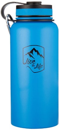 Stainless Steel Water Bottle - Wide Mouth Bottle - Insulated Water Bottle - Double Walled - Vacuum Insulated - Water Bottle 32 oz Insulated Thermos