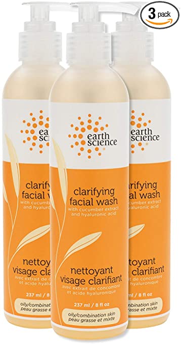 Earth Science Clarifying Facial Wash, Pack of 3