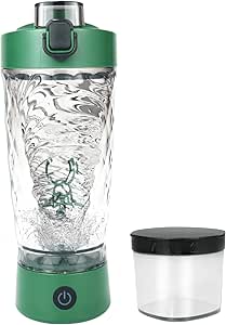 My Bottle Electric Protein Shaker Bottle,600ml Large Capacity, USB Rechageable Mixer Cup Ideal for Gym, Office, Travel, Perfect for Protein Shakes, Smoothies, Juices BPA-Free Tritan,24 oz (green)