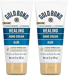 Gold Bond Healing Hand Cream, 3 oz., With Aloe, Moisture That Lasts Through Handwashing (Pack of 2)