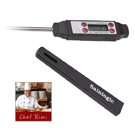 Instant Read Thermometer-Sainlogic BBQ Digital Thermometer for Meat,Kitchen Cooking,Candy and Dairy