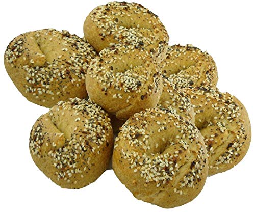 Low Carb Everything Bagels (12 Bagels) - Fresh Baked, All Natural, Sugar Free, High Protein, Diabetic Friendly, Low Carb Bagels