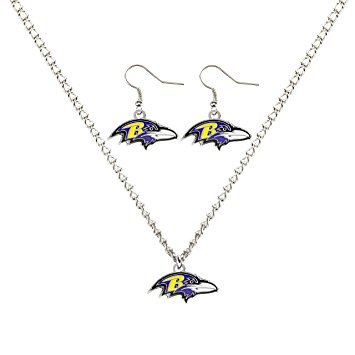 NFL Logo Earrings & Pendant Set