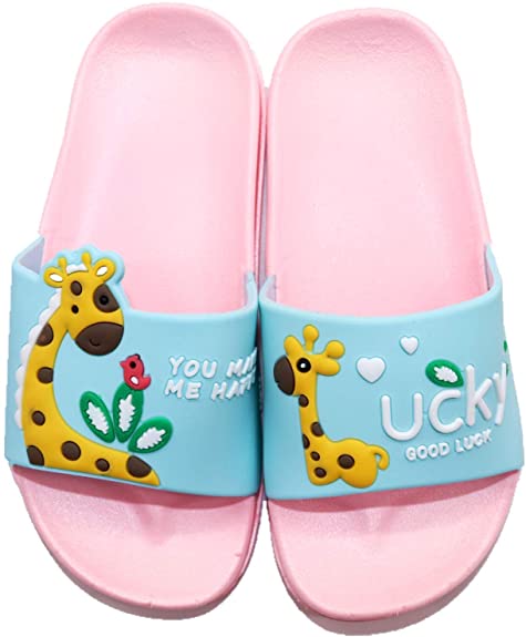 Girls Unicorn Slide Sandals Summer Lightweight Non-Slip Swim Shoes Slip on Water Pool Beach Shoes Slippers for Toddler/Little kids