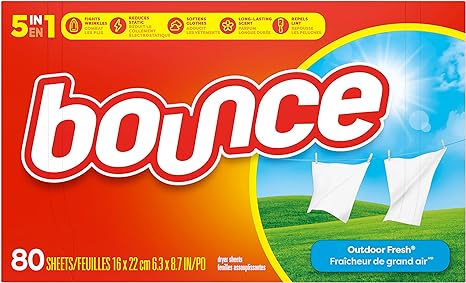 Bounce Fabric Softener Sheets, Outdoor Fresh Scent, 80 sheets