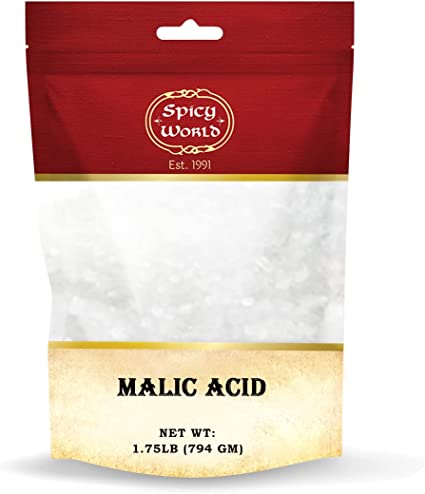 Spicy World Malic Acid Powder 1.75 LB (28oz) - Food Grade, Crystals, Tart Flavor