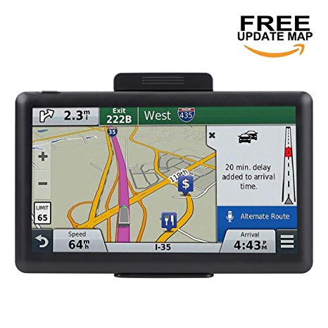 ADiPROD Navigation System for Car, 7 inch 8GB Car GPS Spoken Turn-to-Turn Traffic Alert Vehicle GPS Navigator, Lifetime Map Updates