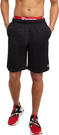 Champion Men's Sport, Moisture Wicking, Athletic, Gym Shorts (Reg. or Big, Black C Logo, Large Tall