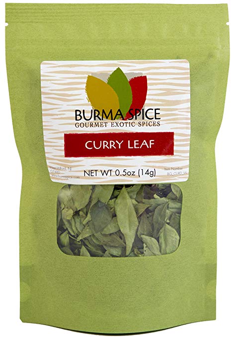 Burma Spice Dried Curry Leaves, Indian Spice Also Used in Ayurvedic Medicine (0.5oz.)