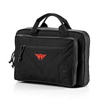 YAKEDA Tactical Shooting Gun Range Bag Tactical Pistol Range Go Bag With Adjustable Shoulder Straps 10L-A88080