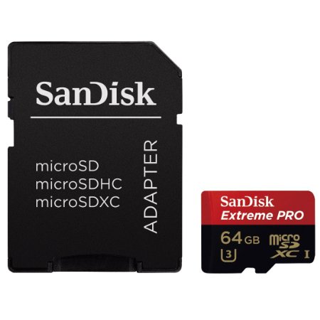 SanDisk Extreme PRO 64GB UHS-IU3 Micro SDXC Memory Card Speeds Up To 95MBs With 4K Ultra HD Ready-SDSDQXP-064G-G46A