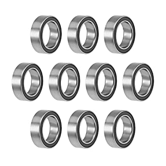 uxcell MR128-2RS Deep Groove Ball Bearings 8mm Inner Dia 12mm OD 3.5mm Bore Double Sealed Chrome Steel Z2 10pcs