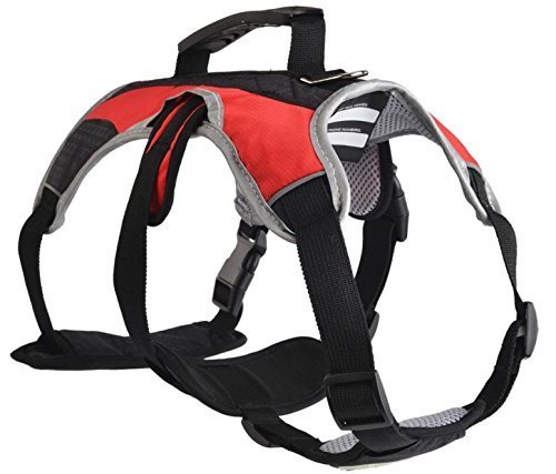 Fosinz Outdoor Adjustable Dog Harnesses with Reflective Strap for Training Walking