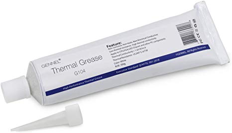 GENNEL 100Gram Tube White Thermal Grease Paste Silicone Compound for PC CPU GPU LED Xbox Cooling