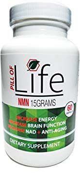 PillOfLife 100% NMN 500mg Serving Nicotinamide Mononucleotide Direct NAD+ Supplement (2X 250mg Capsules 60ct).