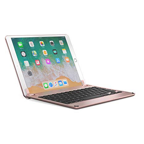 Brydge 10.5 Keyboard for iPad Air (2019) and iPad Pro 10.5 inch, Aluminum Bluetooth Keyboard with Backlit Keys (Rose Gold)