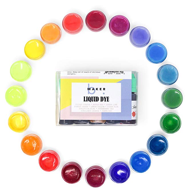 bMAKER Bath Bomb Colorants, Easily Dissolve in Water, No Stain. Many Uses: Cold Process Soap or Melt and Pour, Play-do, Gel – 10 Beautiful Colors. 10 ml per Bottle. Friendly.