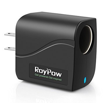 RoyPow Power Supply Converter Transformer 24W (Max 30W) 12V2A AC to DC Adapter 110V/120V to 12V Car Cigarette Lighter Socket