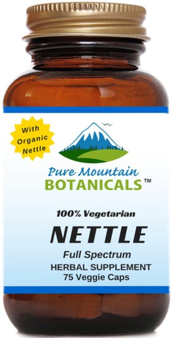 Full Spectrum Nettle Leaf. 75 Kosher Veggie Capsules. 500mg Organic Stinging Nettles Leaf Powder