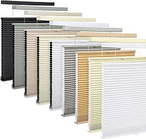 LazBlinds Top Down Bottom Up (TDBU) Cordless Cellular Shades, Blackout Light Blocking Honeycomb Shades Pleated Blinds for Window Size 31" W x 64" H, White