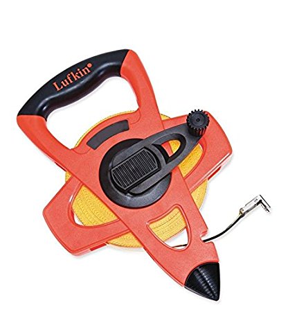 Lufkin FE200 1/2" x 200' Hi-Viz Orange Fiberglass Tape Measure, Feet & Inches