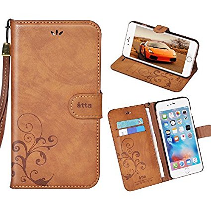 iPhone 6 Plus Case, iPhone 6S Plus Case Yuntec Vintage PU Leather Wallet Case Cover with Credit Card Slot Kickstand for iPhone 6 Plus / iPhone 6S Plus 5.5 inch