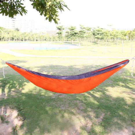 ECOOPRO Ultralight Double Size Camping Hammock for Backpacking, Travel, Beach, Yard Orange