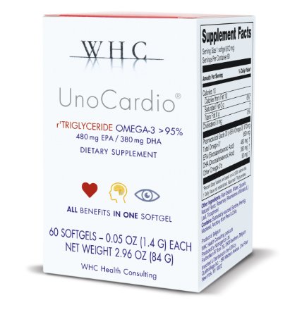 UnoCardio: A New Generation of Eco-friendly +95% Omega-3 Fish oil - 60 Softgels