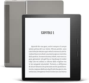 Kindle Oasis - Ora con tonalità della luce regolabile - Resistente all’acqua, 32 GB, Wi-Fi   connettività cellulare gratuita, Grafite