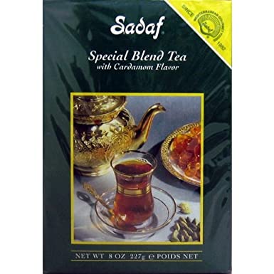 Sadaf Special Blend Tea with Cardamom (Tea Leaves) 8 Oz Boxes (Pack of 1)