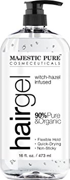 Majestic Pure Styling Hair Gel for Men & Woman with Organic Aloe Vera & Witch Hazel, 16 fl oz