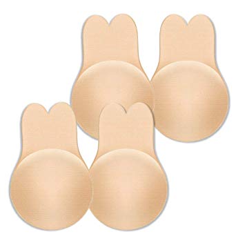 Olansit Self Adhesive Bra, 2 Pairs Backless Strapless Invisible Sticky Bra for Women A/B/C/D Cups