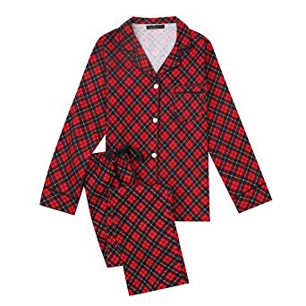 Noble Mount Women Pajamas Set - 100% Cotton Flannel Pajamas Women Warm PJs Set