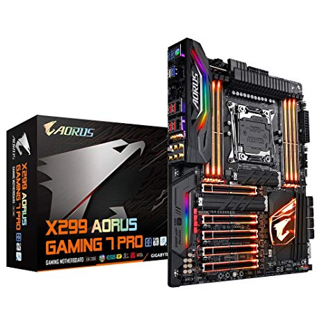 GIGABYTE X299 AORUS GAMING 7 PRO ( Intel LGA 2066 Core i9/ATX/3 M.2/ ESS SABRE 9018 DAC/ USB 3.1 gen 2 Type-C/ Motherboard)