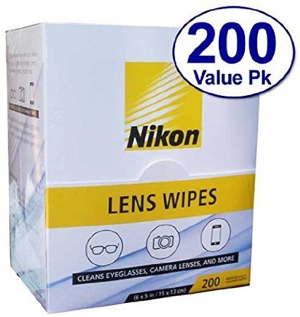Nikon Pre-Moistened Lens Cloths Wipes 200 Ct