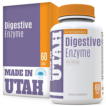 Digestive Enzyme Pro Blend - All Natural Stomach Support For Better Digestion And Nutrient Absorption, Fights Bloating, Gas And Constipation For A Healthy Tummy 60 capsules