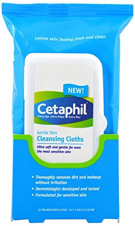 Cetaphil Gentle Skin Cleansing Cloths, 25 sheets