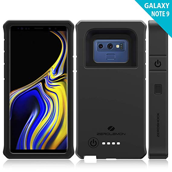 Galaxy Note 9 Battery Case, ZeroLemon Ultra Power 10000mAh Extended Battery Case Rechargeable Charging Case Soft TPU Full Edge Protection for Samsung Galaxy Note 9