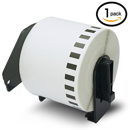 1 Rolls Brother-Compatible DK-2205 62mm x 30.48M(2-3/7" x 100') Address Continuous Paper Labels With Refillable Cartridge