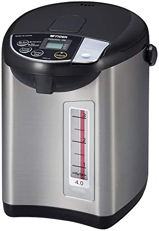 Tiger Electric Hot Water Heater Boiler Warmer Kettle - 4 Temperature Settings 98°C, 90°C, 80°C and 70°C - PDU-A40A 4.0L - Stainless Steel - Made in Japan - Australian Model