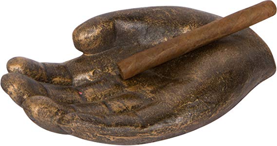 10" Hand Shaped Cigar Holder and Ashtray By EZ Drinker