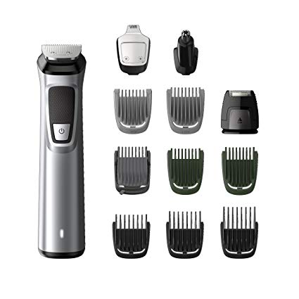 Philips Series 7000 12-in-1 Ultimate Multi Grooming Kit for Beard, Hair and Body with Nose Trimmer Attachment - MG7735/33