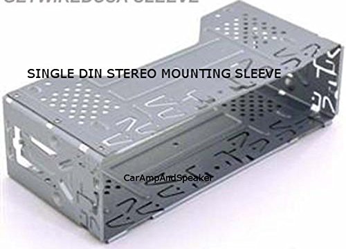 UNIVERSAL SINGLE DIN STEREO MOUNTING SLEEVE, RADIO DASH KIT MOUNT CAGE BRACKET for Alpine Kenwood Pioneer Clarion Sony Jvc Jensen Eclipse. GETWIREDUSA SLEEVE