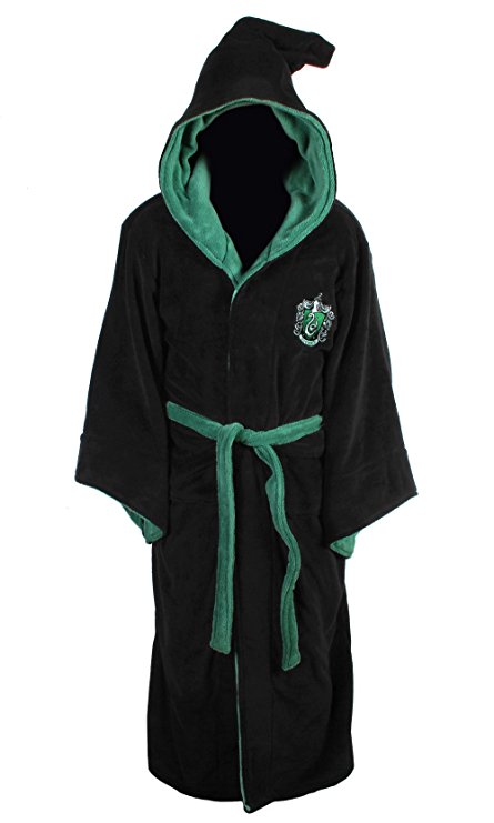 Harry Potter House Adult Fleece Hooded Bathrobe (One Size)