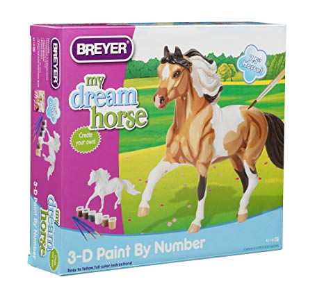 Breyer 3D Paint by Number Pinto Horse Craft Activity Set, Multicolor
