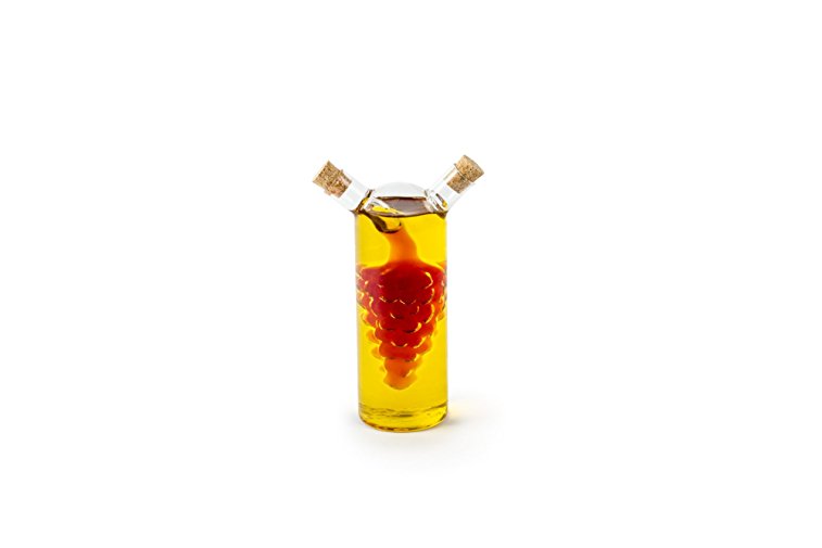 Fox Run 7050 Oil and Vinegar Bottle, Glass, Grape Motif