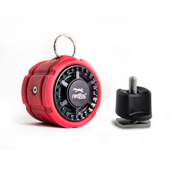 Red Fox Wireless Rover IPX7 Waterproof Bluetooth Speaker with YakAttack Rail Kayak Mount (Red)