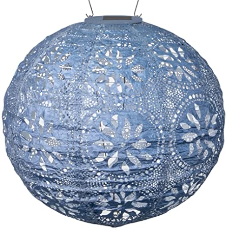 Allsop  31836 Boho Globe Handmade LED Outdoor Solar Lantern, 12X12