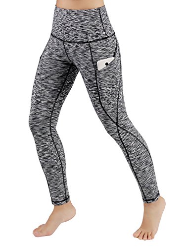 ODODOS High Waist Out Pocket Yoga Pants Tummy Control Workout Running 4 Way Stretch Yoga Leggings