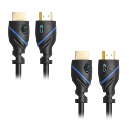 C&E CNE73843 High Speed HDMI Cable 15 Feet, with Ethernet CL3 Certified Supports 3D and Audio Return Channel, 2 Pack